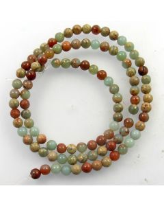 Impression Jasper 4mm Round Beads