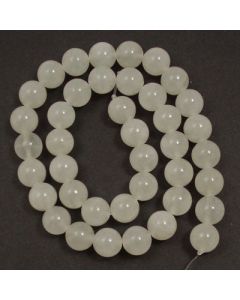 White Jade 10mm Round Beads