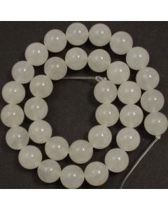 White Jade 12mm Round Beads