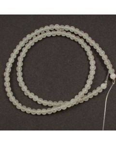 White Jade 4mm Round Beads