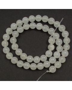 White Jade 8mm Round Beads