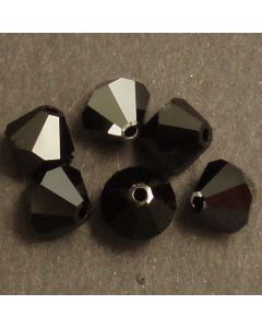 Swarvoski Bicone Xillion jet hematite