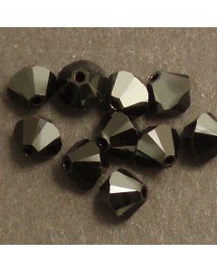 Swarvoski Bicone Xillion Jet Hematite