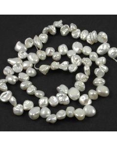 Natural Keshi Pearls - White 7-9x2-4mm