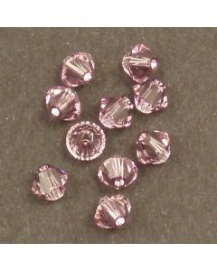  Swarovski® 4mm Light Amethyst Bicone Xilion Cut Beads (Pack of 10)