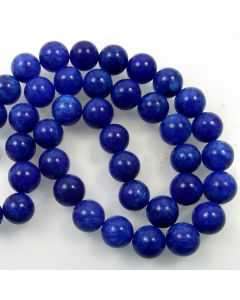 Mashan Jade (Dyed Lapis Marble) 10mm Round Beads