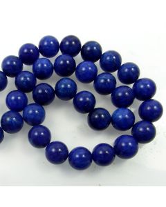 Mashan Jade (Dyed Lapis Marble) 12mm Round Beads