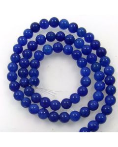 Mashan Jade (Dyed Lapis Marble) 6mm Round Beads