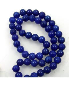 Mashan Jade (Dyed Lapis Marble) 8mm Round Beads