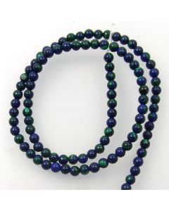 Lapis with Malachite 4mm Round Beads