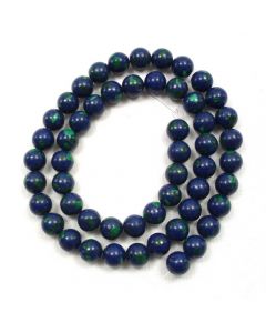 Lapis with Malachite 8mm Round Beads