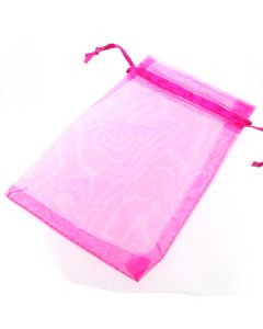 Organza Bags - Large Cerise (Pack of Ten)