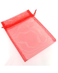 Organza Bags - Large Red (Pack of Ten)