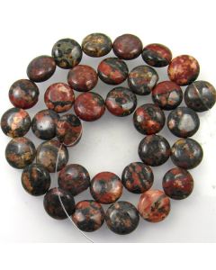Leopardskin Jasper 12mm Coin Beads