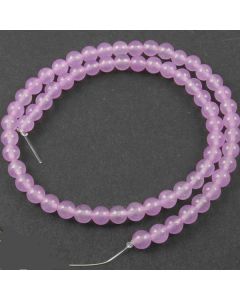 Malay Jade (Dyed light Orchid Quartzite) 6.5mm Round Beads