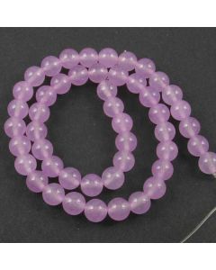 Malay Jade (Dyed Light Orchid Quartzite) 8mm Round Beads