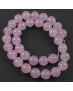 Malay Jade (Dyed Pale Orchid Quartzite) 12mm Round Beads