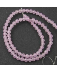Malay Jade (Dyed light Orchid Quartzite) 4mm Round Beads