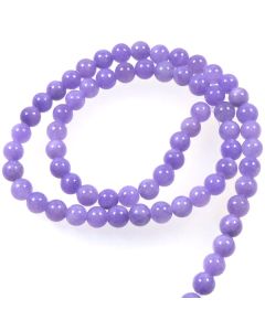 Mashan Jade (dyed Violet) 6mm Round Beads