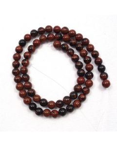 Mahogany Obsidian 6-6.5mm Round Beads