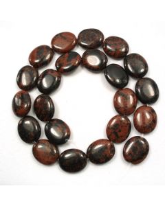 Mahogany Obsidian 15x18mm Oval Beads