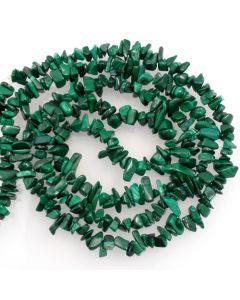 Malachite 5x8mm Chip Beads