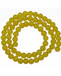 Malay Jade (Dyed Honey Yellow Quartzite) 6mm Round