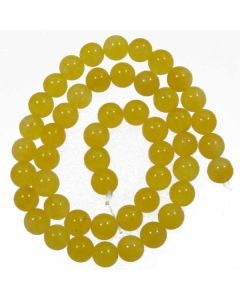 Malay Jade (Dyed Honey Yellow Quartzite) 8mm Round