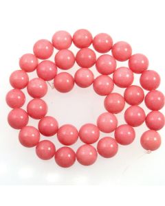 Malay Jade (Dyed Carnation Pink Quartzite) 10mm Round Beads