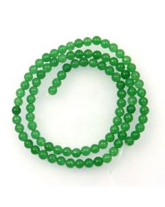 Malay Jade (Dyed Green Quartzite) 4mm Round Beads