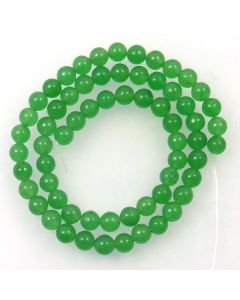 Malay Jade (Dyed Green Quartzite) 6.5mm Round Beads