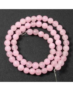 Malay Jade (Dyed Rose Quartz Quartzite) 6.5mm Round Beads