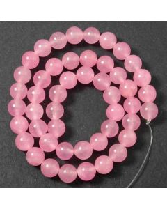 Malay Jade (Dyed Rose Quartz Quartzite) 8mm Round Beads