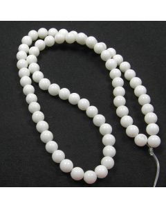 Mashan Jade (White) 6mm Round Beads