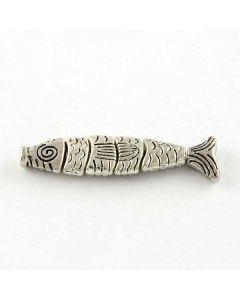 Fish Bead (Pack 6 pieces) Silver Finish