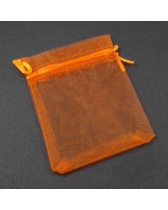 Organza Bags - Medium Orange (Pack of Ten)
