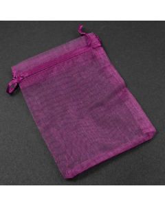 Organza Bags - Medium Plain Purple (Pack of Ten)