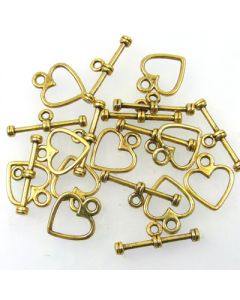 Tibetan Toggle Clasp (Pack 10) Gold Finish