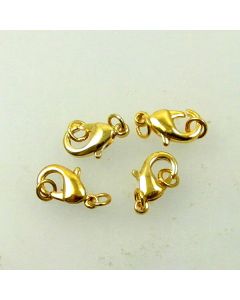 Brass Lobster Claw Clasp (Pack 4) Gold Finish