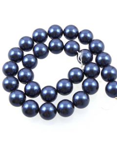 Shell Pearl beads 14mm Midnight