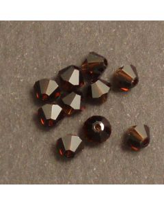  Swarovski® 4mm Mocca Bicone Xilion Cut Beads (Pack of 10)