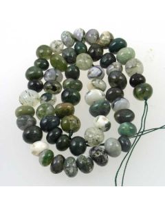 Moss Agate 12x8mm (Approx) Nugget Beads