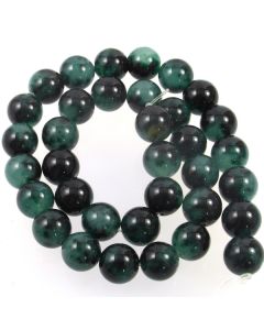 Malay Jade (Dyed Moss) 12mm Round Beads