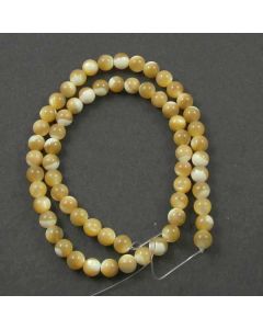 Mother of Pearl (Natural) 6mm Round Beads