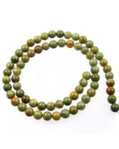 Silver Leaf Jasper 6mm Round Beads