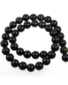 Black Obsidian 10mm Round Beads