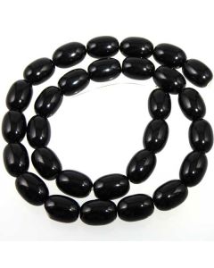 Black Obsidian 9x13mm Drum Beads