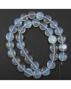 Opalite 12mm Coin Beads