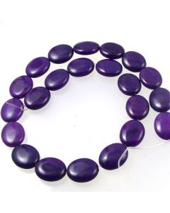 Purple Jade (dyed) 15x18mm Oval Beads