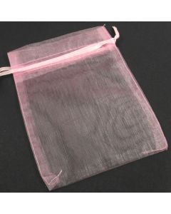 Organza Bags - Large Pink (Pack of Ten)